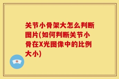 关节小骨架大怎么判断图片(如何判断关节小骨在X光图像中的比例大小)
