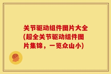 关节驱动组件图片大全(超全关节驱动组件图片集锦，一览众山小)