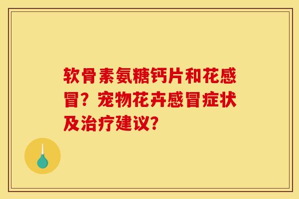 软骨素氨糖钙片和花?宠物花卉症状及建议? 软骨素氨糖钙片和花?宠物花卉症状及建议?