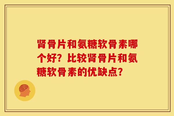 骨片和氨糖软骨素哪个好？比较骨片和氨糖软骨素的优缺点？