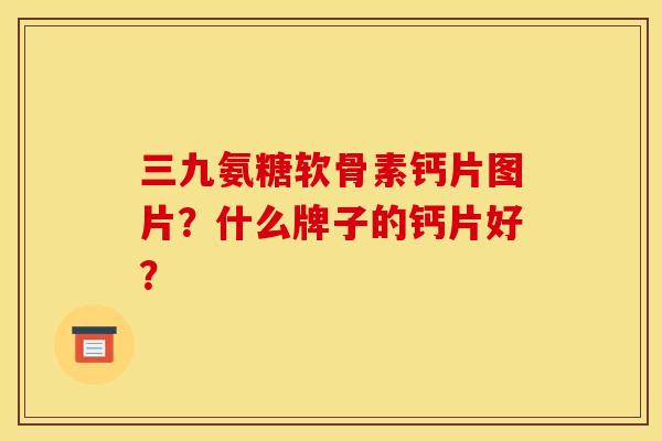 三九氨糖软骨素钙片图片？什么牌子的钙片好？