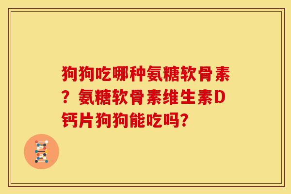 狗狗吃哪种氨糖软骨素?氨糖软骨素维生素D钙片狗狗能吃吗? 狗狗吃哪种氨糖软骨素?氨糖软骨素维生素D钙片狗狗能吃吗?
