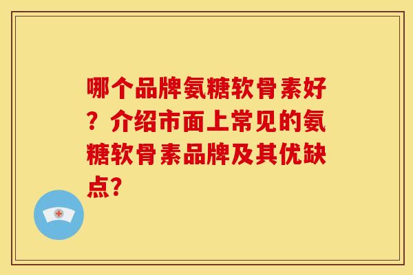 哪个品牌氨糖软骨素好？介绍市面上常见的氨糖软骨素品牌及其优缺点？