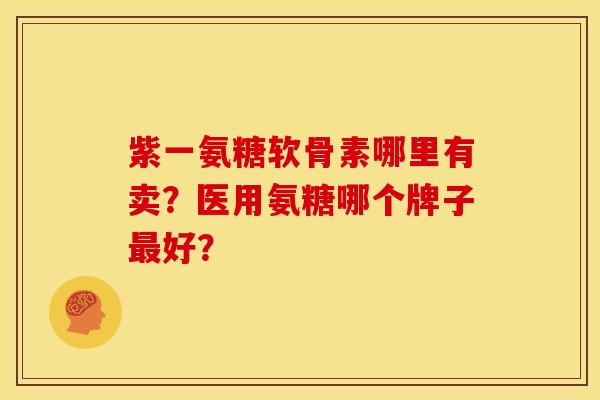 紫一氨糖软骨素哪里有卖？医用氨糖哪个牌子好？