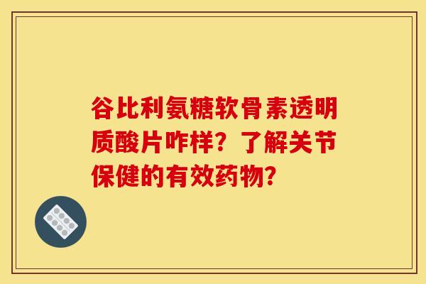 谷比利氨糖软骨素透明质酸片咋样?了解关节保健的有效? 谷比利氨糖软骨素透明质酸片咋样?了解关节保健的有效?