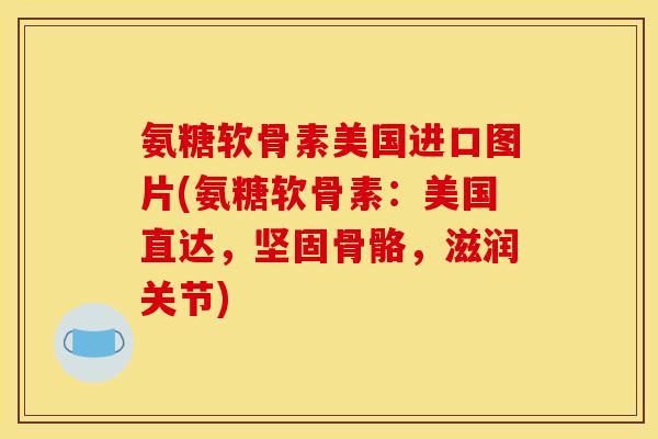 氨糖软骨素美国进口图片(氨糖软骨素：美国直达，坚固骨骼，滋润关节)