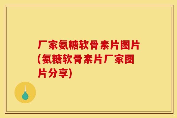 厂家氨糖软骨素片图片(氨糖软骨素片厂家图片分享)