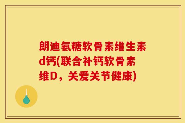 朗迪氨糖软骨素维生素d钙(联合补钙软骨素维D,关爱关节健康) 朗迪氨糖软骨素维生素d钙(联合补钙软骨素维D,关爱关节健康)