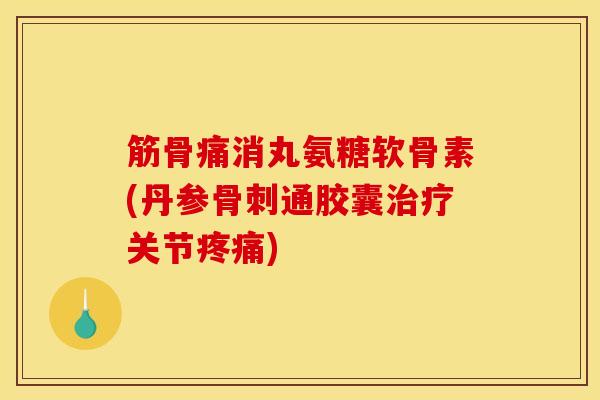 筋骨痛消丸氨糖软骨素(丹参通胶囊关节) 筋骨痛消丸氨糖软骨素(丹参通胶囊关节)