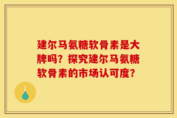 建尔马氨糖软骨素是大牌吗?探究建尔马氨糖软骨素的市场认可度? 建尔马氨糖软骨素是大牌吗?探究建尔马氨糖软骨素的市场认可度?