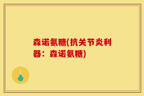 森诺氨糖(抗利器:森诺氨糖) 森诺氨糖(抗利器:森诺氨糖)
