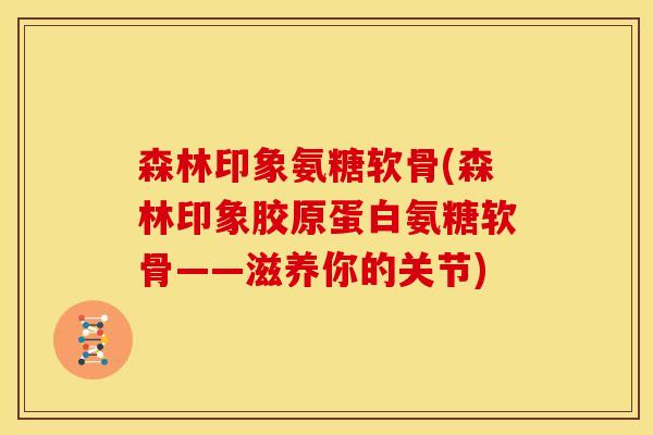 森林印象氨糖软骨(森林印象胶原蛋白氨糖软骨——滋养你的关节) 森林印象氨糖软骨(森林印象胶原蛋白氨糖软骨——滋养你的关节)