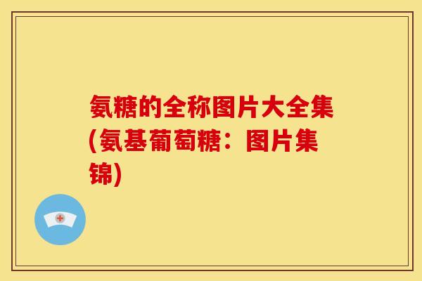 氨糖的全称图片大全集(氨基葡萄糖：图片集锦)