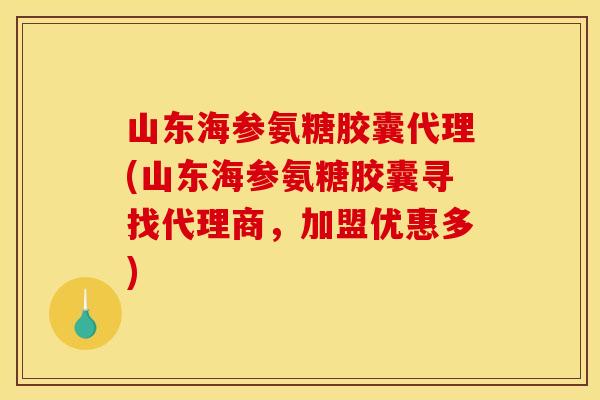 山东海参氨糖胶囊代理(山东海参氨糖胶囊寻找代理商，加盟优惠多)