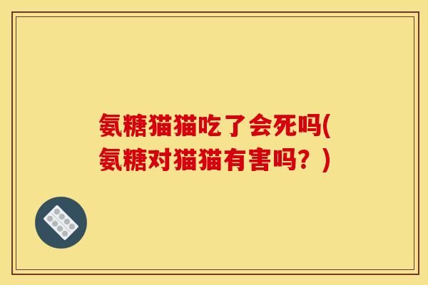 氨糖猫猫吃了会死吗(氨糖对猫猫有害吗?) 氨糖猫猫吃了会死吗(氨糖对猫猫有害吗?)