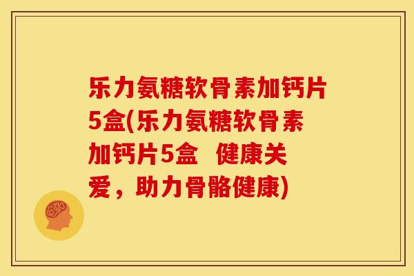 乐力氨糖软骨素加钙片5盒(乐力氨糖软骨素加钙片5盒  健康关爱，助力骨骼健康)