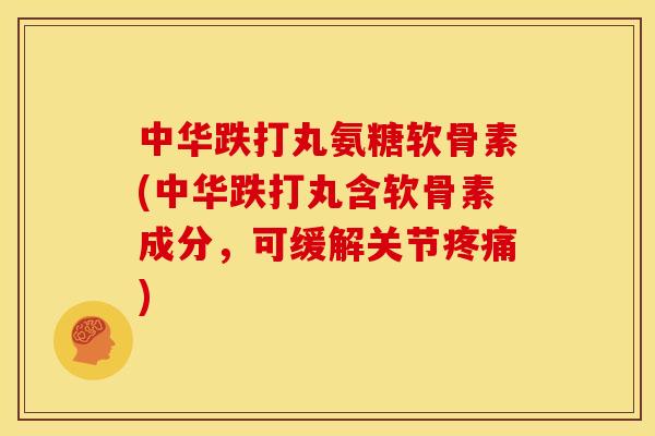 中华跌打丸氨糖软骨素(中华跌打丸含软骨素成分,可缓解关节) 中华跌打丸氨糖软骨素(中华跌打丸含软骨素成分,可缓解关节)