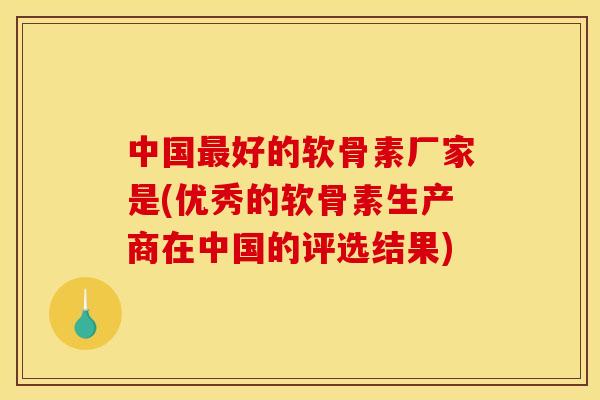 中国好的软骨素厂家是(优秀的软骨素生产商在中国的评选结果) 中国好的软骨素厂家是(优秀的软骨素生产商在中国的评选结果)