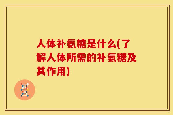 人体补氨糖是什么(了解人体所需的补氨糖及其作用)