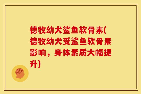 德牧幼犬鲨鱼软骨素(德牧幼犬受鲨鱼软骨素影响,身体素质大幅提升) 德牧幼犬鲨鱼软骨素(德牧幼犬受鲨鱼软骨素影响,身体素质大幅提升)