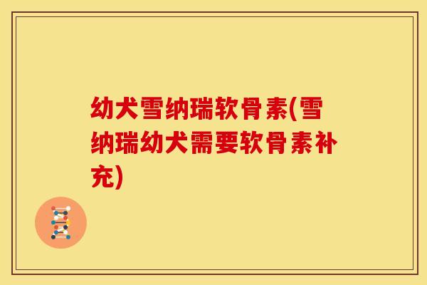 幼犬雪纳瑞软骨素(雪纳瑞幼犬需要软骨素补充)