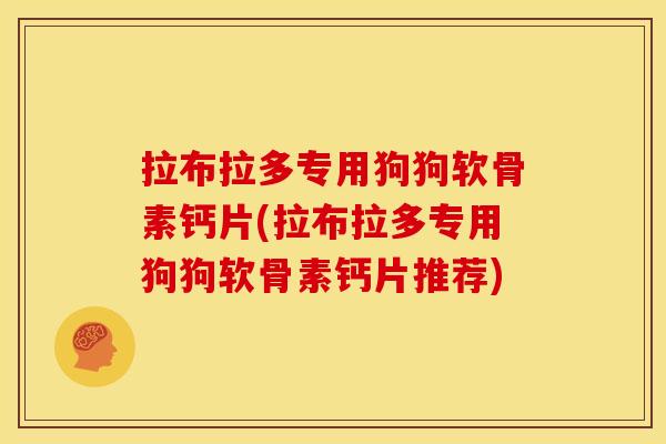 拉布拉多专用狗狗软骨素钙片(拉布拉多专用狗狗软骨素钙片推荐)