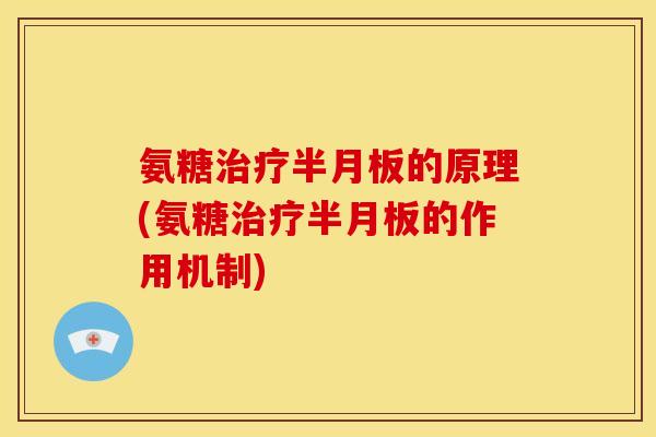 氨糖的原理(氨糖的作用机制)