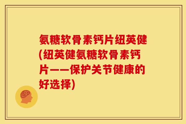 氨糖软骨素钙片纽英健(纽英健氨糖软骨素钙片——保护关节健康的好选择)
