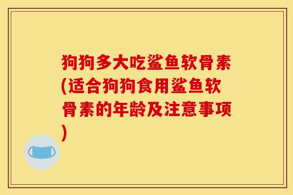 狗狗多大吃鲨鱼软骨素(适合狗狗食用鲨鱼软骨素的年龄及注意事项)
