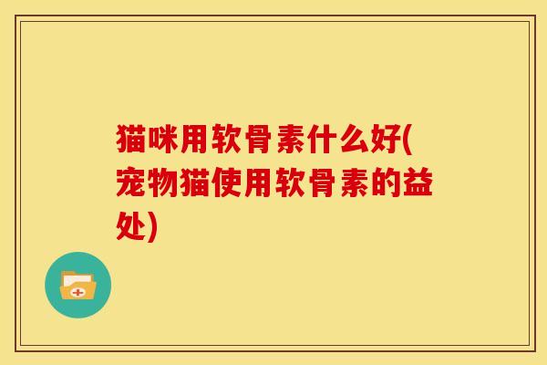 猫咪用软骨素什么好(宠物猫使用软骨素的益处) 猫咪用软骨素什么好(宠物猫使用软骨素的益处)