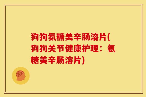 狗狗氨糖美辛肠溶片(狗狗关节健康护理:氨糖美辛肠溶片) 狗狗氨糖美辛肠溶片(狗狗关节健康护理:氨糖美辛肠溶片)