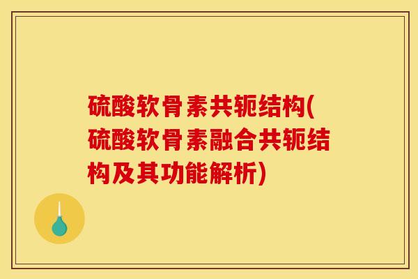 硫酸软骨素共轭结构(硫酸软骨素融合共轭结构及其功能解析)