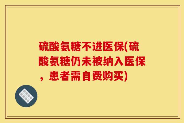 硫酸氨糖不进医保(硫酸氨糖仍未被纳入医保,患者需自费购买) 硫酸氨糖不进医保(硫酸氨糖仍未被纳入医保,患者需自费购买)