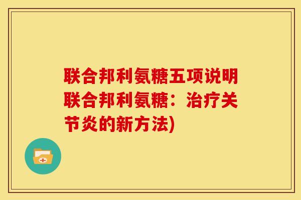 联合邦利氨糖五项说明联合邦利氨糖:的新方法) 联合邦利氨糖五项说明联合邦利氨糖:的新方法)