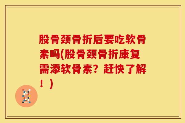 股骨颈后要吃软骨素吗(股骨颈康复需添软骨素?赶快了解!) 股骨颈后要吃软骨素吗(股骨颈康复需添软骨素?赶快了解!)