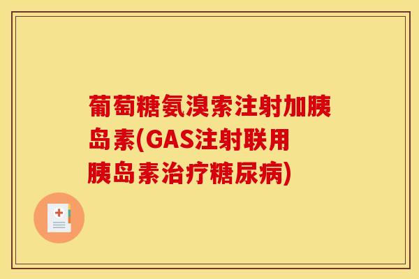 葡萄糖氨溴索注射加(GAS注射联用)