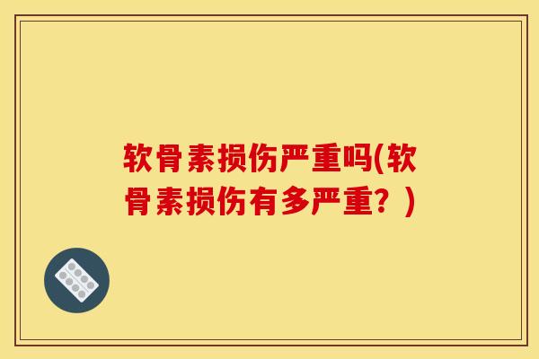 软骨素损伤严重吗(软骨素损伤有多严重？)