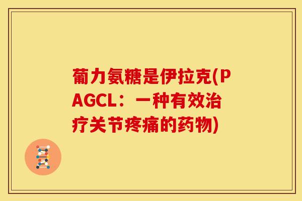 葡力氨糖是伊拉克(PAGCL:一种有效关节的) 葡力氨糖是伊拉克(PAGCL:一种有效关节的)