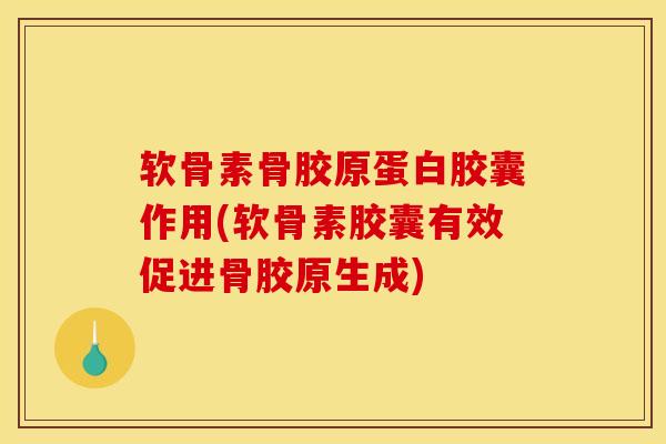 软骨素骨胶原蛋白胶囊作用(软骨素胶囊有效促进骨胶原生成) 软骨素骨胶原蛋白胶囊作用(软骨素胶囊有效促进骨胶原生成)