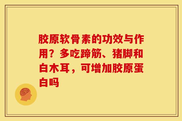 胶原软骨素的功效与作用?多吃蹄筋、猪脚和白木耳,可增加胶原蛋白吗 胶原软骨素的功效与作用?多吃蹄筋、猪脚和白木耳,可增加胶原蛋白吗