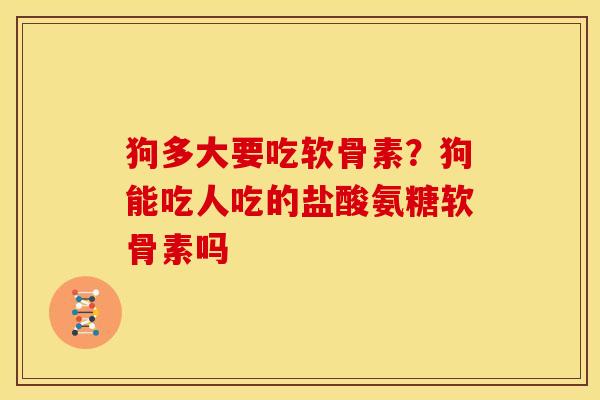 狗多大要吃软骨素？狗能吃人吃的盐酸氨糖软骨素吗