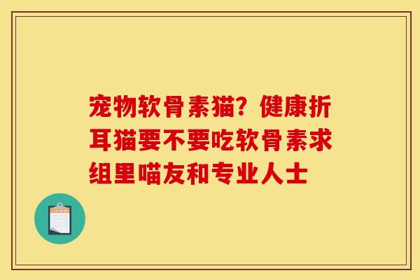 宠物软骨素猫?健康折耳猫要不要吃软骨素求组里喵友和专业人士 宠物软骨素猫?健康折耳猫要不要吃软骨素求组里喵友和专业人士