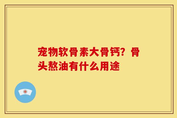 宠物软骨素大骨钙?骨头熬油有什么用途 宠物软骨素大骨钙?骨头熬油有什么用途