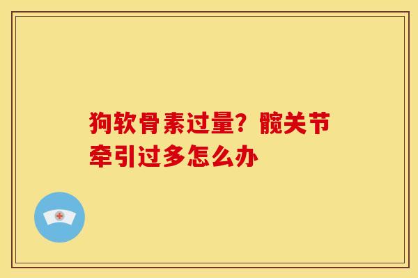 狗软骨素过量？髋关节牵引过多怎么办