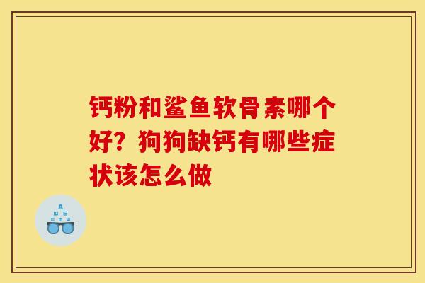 钙粉和鲨鱼软骨素哪个好？狗狗缺钙有哪些症状该怎么做