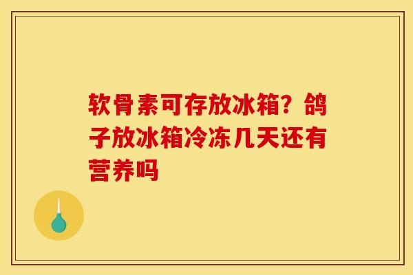 软骨素可存放冰箱?鸽子放冰箱冷冻几天还有营养吗 软骨素可存放冰箱?鸽子放冰箱冷冻几天还有营养吗