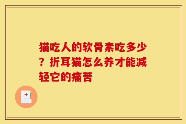 猫吃人的软骨素吃多少？折耳猫怎么养才能减轻它的痛苦