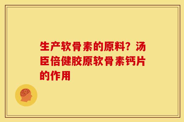 生产软骨素的原料？汤臣倍健胶原软骨素钙片的作用
