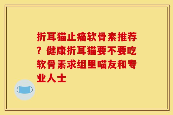 折耳猫软骨素推荐?健康折耳猫要不要吃软骨素求组里喵友和专业人士 折耳猫软骨素推荐?健康折耳猫要不要吃软骨素求组里喵友和专业人士
