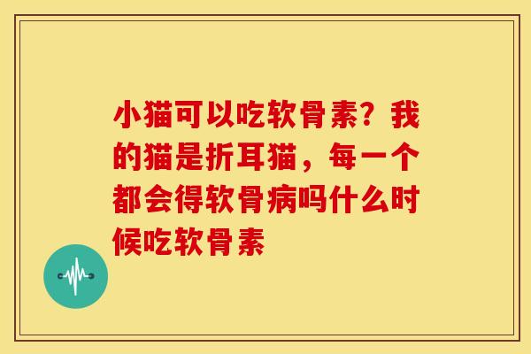 小猫可以吃软骨素?我的猫是折耳猫,每一个都会得软骨吗什么时候吃软骨素 小猫可以吃软骨素?我的猫是折耳猫,每一个都会得软骨吗什么时候吃软骨素